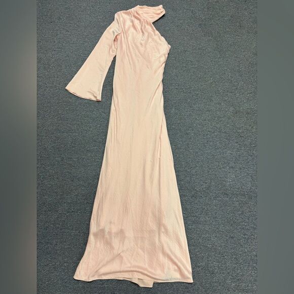 Significant Other Rihanna Asymmetrical One Sleeve Formal Maxi Dress Size 4 - Picture 2 of 6